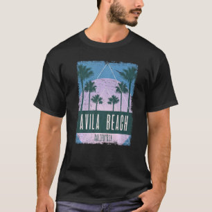 Avila Beach California CA Vintage Vaporwave Retro T-Shirt