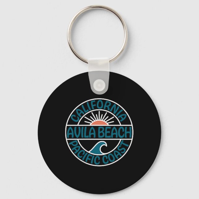 Avila Beach California Front And Back  Key Ring (Front)