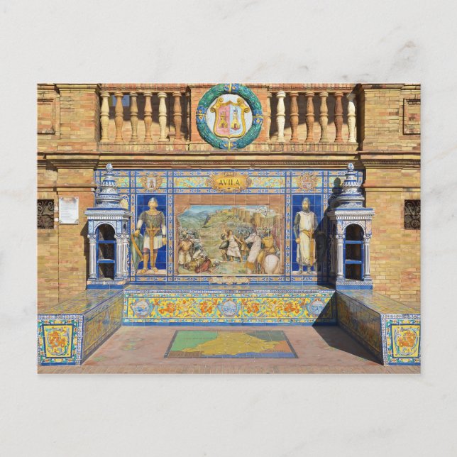 Avila, Plaza de Espana, Seville Postcard (Front)
