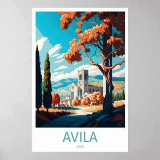 Avila Vintage Travel Poster Ski National Park