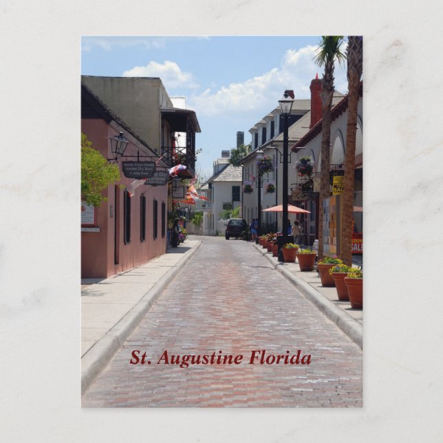 Aviles street St. Augustine, Florida Postcard (Front)