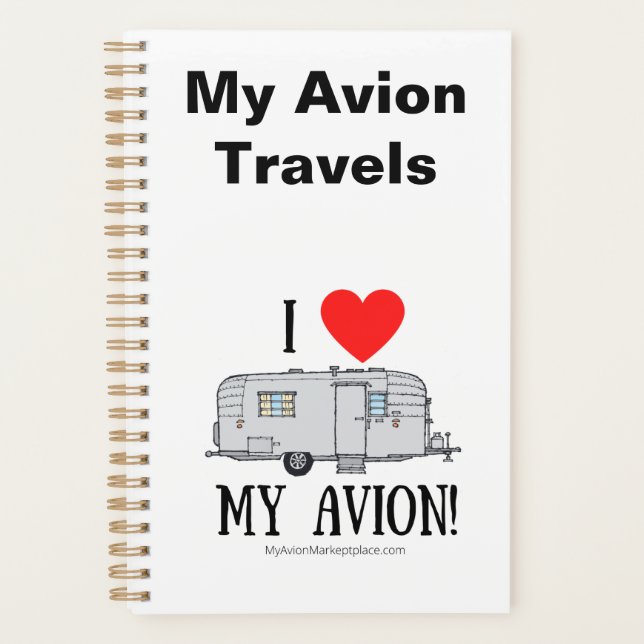 Avion Travel Log Notebook Planner (Front)