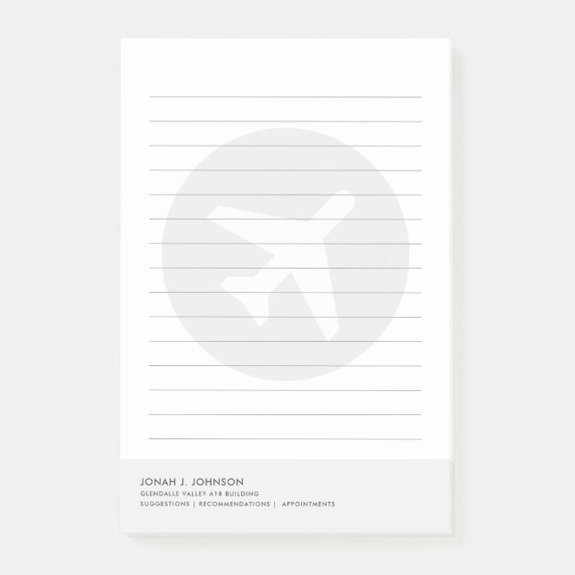 Avionics + Aeronautical | Minimal Style Post-it Notes (Front)