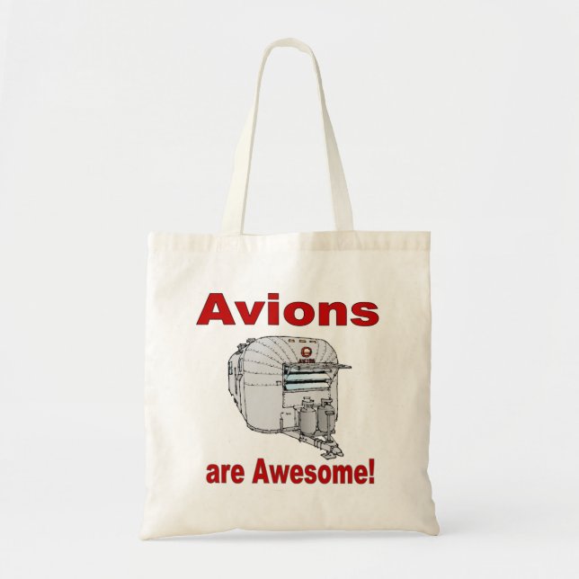 Avions are Awesome60s-RED Tote Bag (Front)
