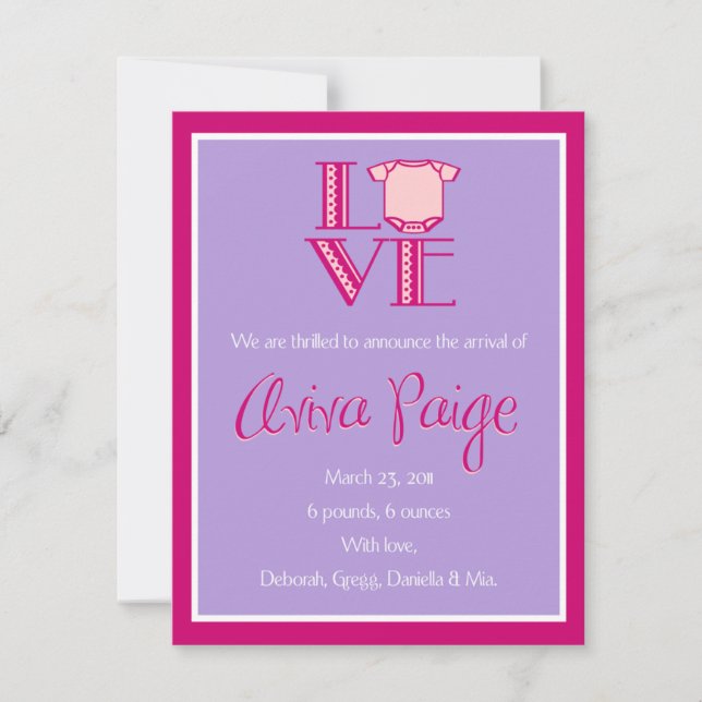 Aviva Paige Announcement (Front)