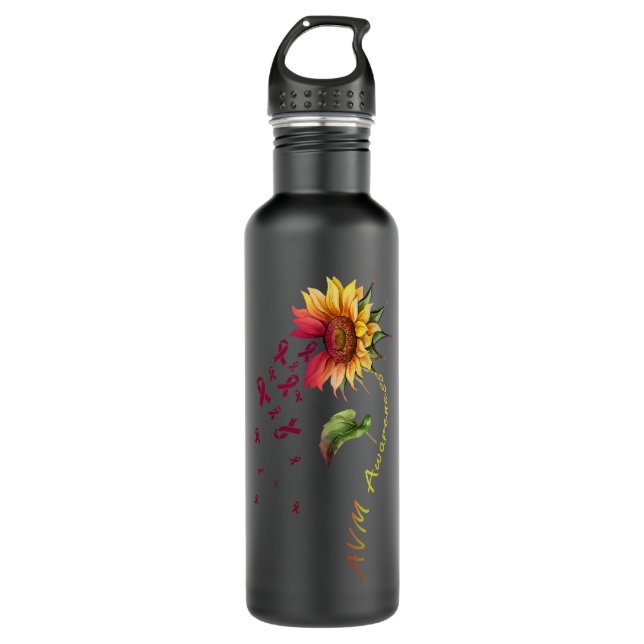 AVM Awareness Sunflower  710 Ml Water Bottle (Front)