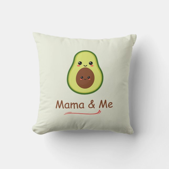 Avo Baby Throw Pillow  (Front)