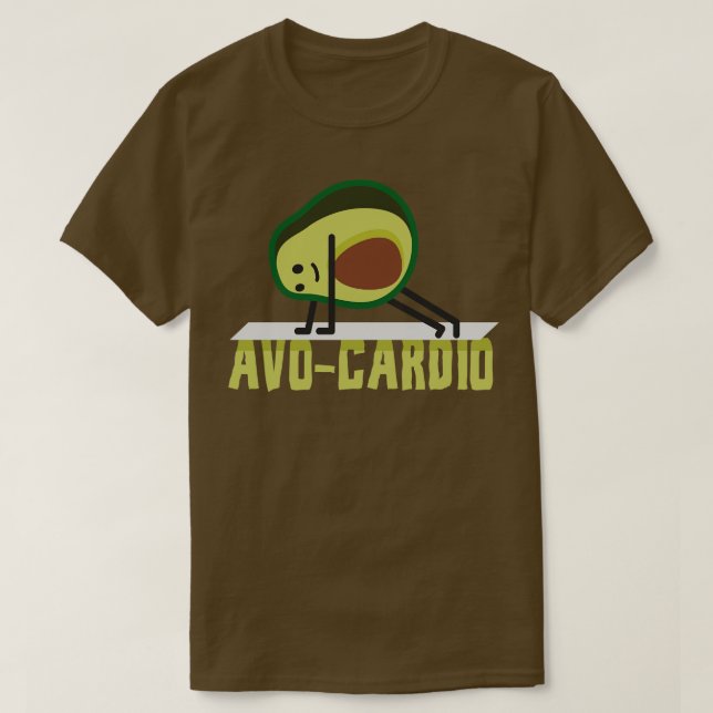 Avo Cardio Avocado Fitness Workout Gym T-Shirt (Design Front)