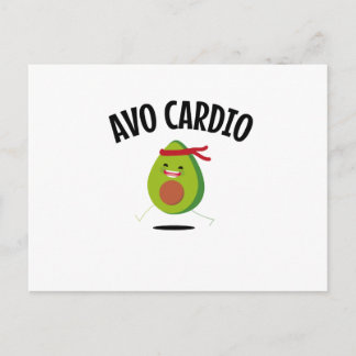 Avo Cardio Funny Avocado Workout Vegan Diet Postcard
