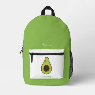 Avo Good Day Punny Avocado Personalised Printed Backpack