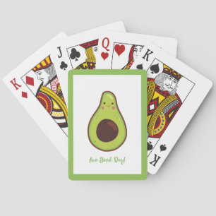 Avo Good Day Punny Avocado Playing Cards