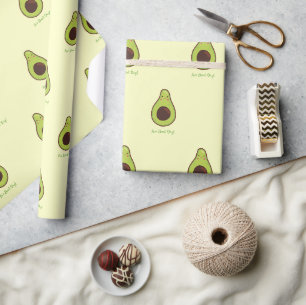 Avo Good Day Punny Avocado Wrapping Paper