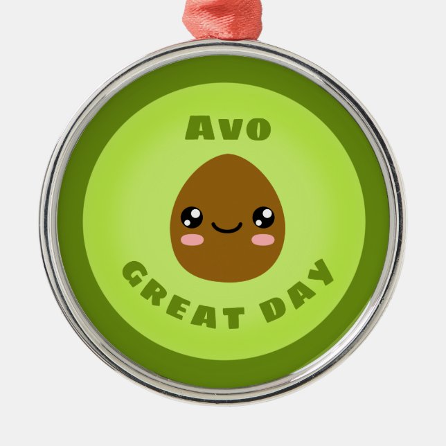 Avo great day metal tree decoration (Front)