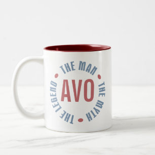Avo Man Myth Legend Customisable Two-Tone Coffee Mug