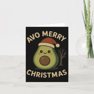 Avo Merry Christmas Funny Avocado Pun  Card