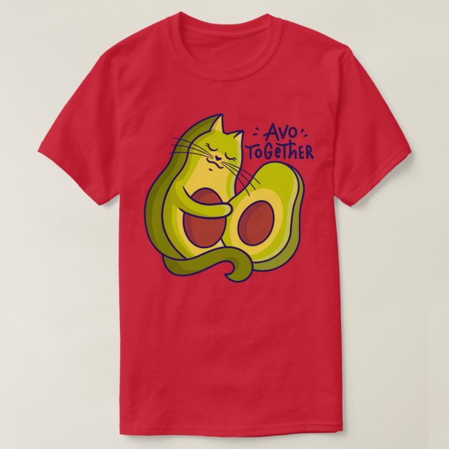 Avo together Avocado cat Avocado lovers Avocado gi T-Shirt (Design Front)