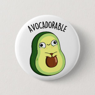 Avoc-adorable Funny Avocado Pun  6 Cm Round Badge