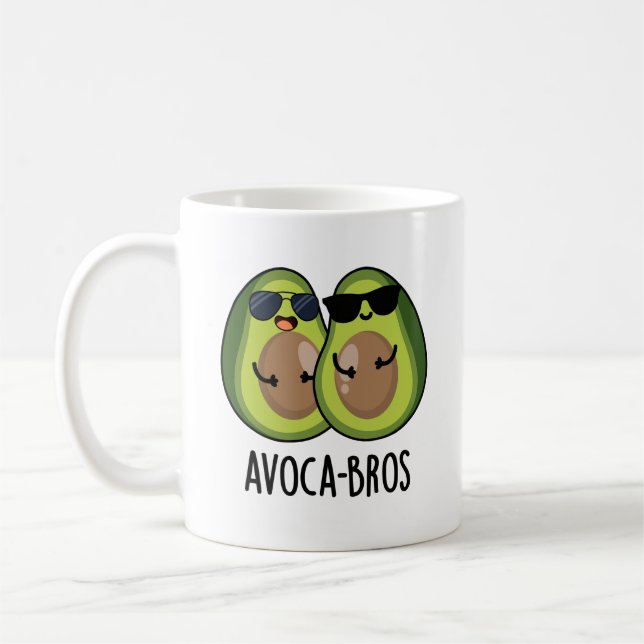 Avoca-bros Funny Avocado Pun Coffee Mug (Left)
