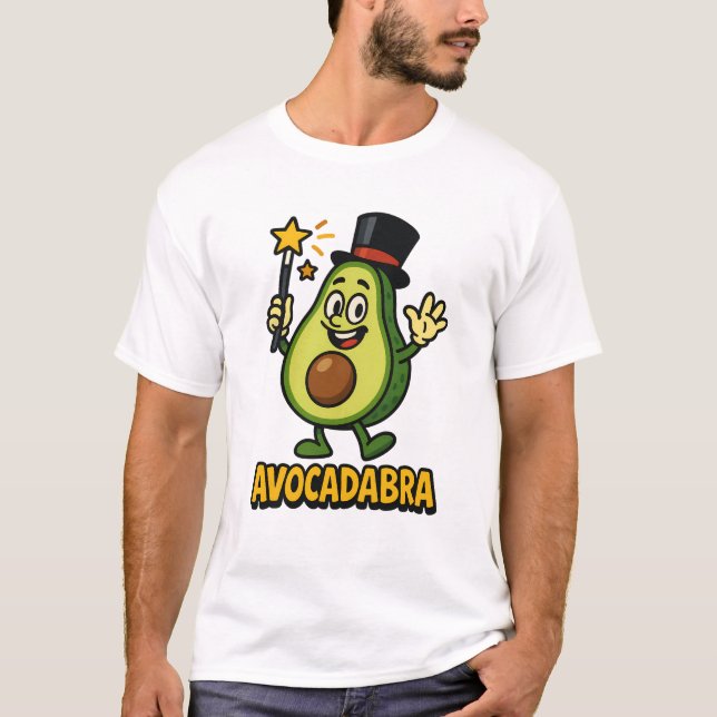 Avocadabra Magic Avocado Cartoon Tee (Front)