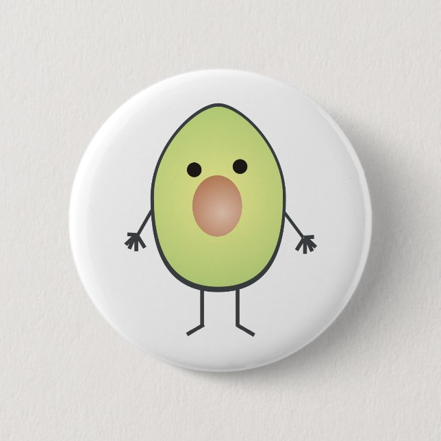 avocado 6 cm round badge (Front)