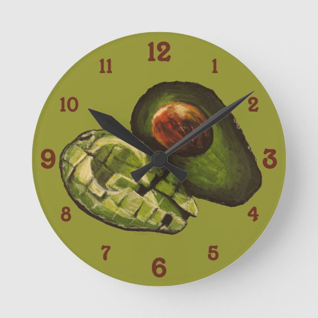 Avocado Acrylic Wall Clock (Front)