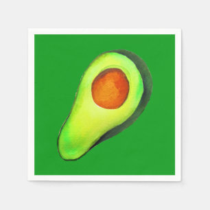 Avocado addict green cute art napkin