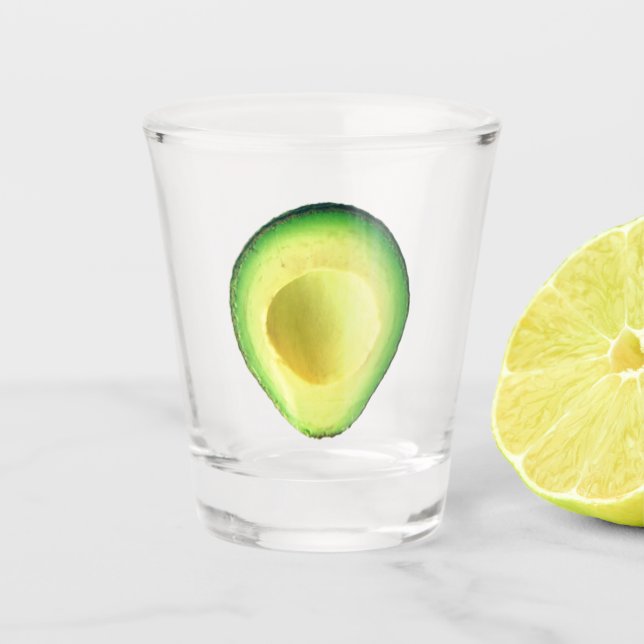 Avocado Aguacate Green Shot glass (Front)