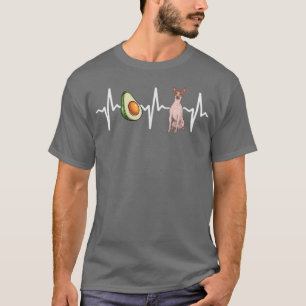 Avocado American Hairless Terrier Heartbeat Dog Lo T-Shirt