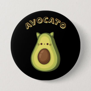 Avocado and Cat Lovers. AVOCATO Button