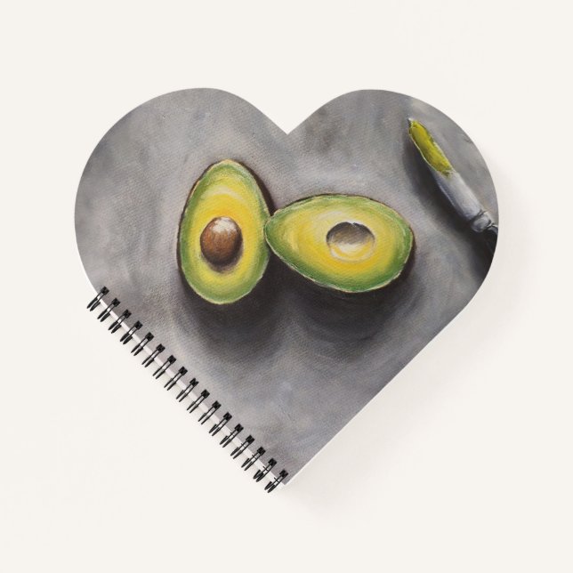 Avocado Art Modern Still Life Breakfast Helthy Fat Notebook (Front)