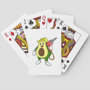 Avocado as Craftsman with Drill Playing Cards