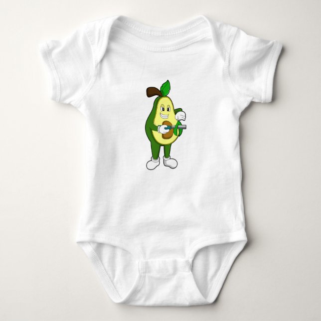 Avocado as Hairdresser with Razor Baby Bodysuit (Front)