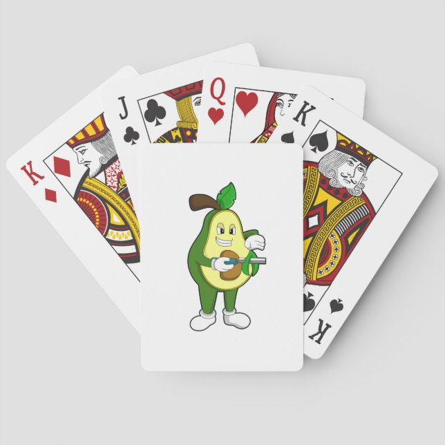 Avocado as Hairdresser with Razor Playing Cards (Back)