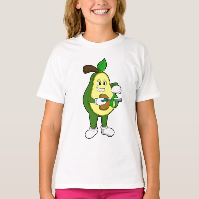 Avocado as Hairdresser with Razor T-Shirt (Front)
