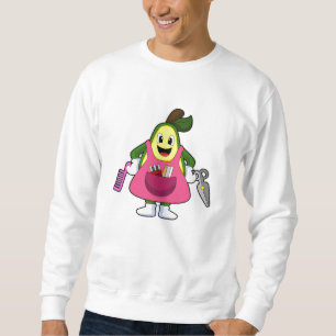 Avocado as Hairdresser with Scissors & Comb Sweatshirt