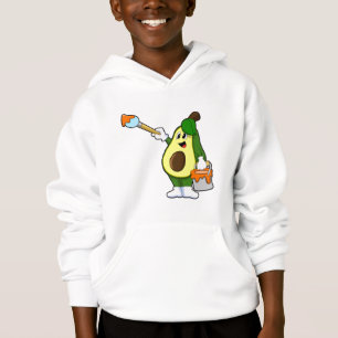 Avocado as Painter with Paint brush