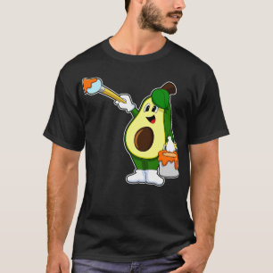Avocado as Painter with Paint brush T-Shirt