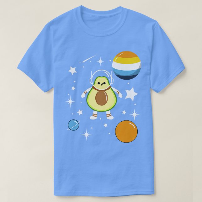 Avocado Astronaut Aroace Pride  T-Shirt (Design Front)