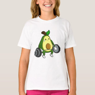 Avocado at Fitness with Barbell T-Shirt