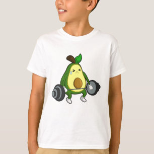Avocado at Fitness with Barbell T-Shirt