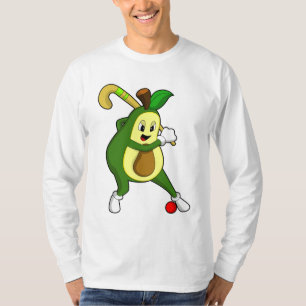 Avocado at Hockey with Hockey bat T-Shirt