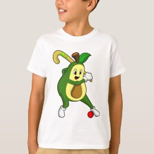 Avocado at Hockey with Hockey bat T-Shirt