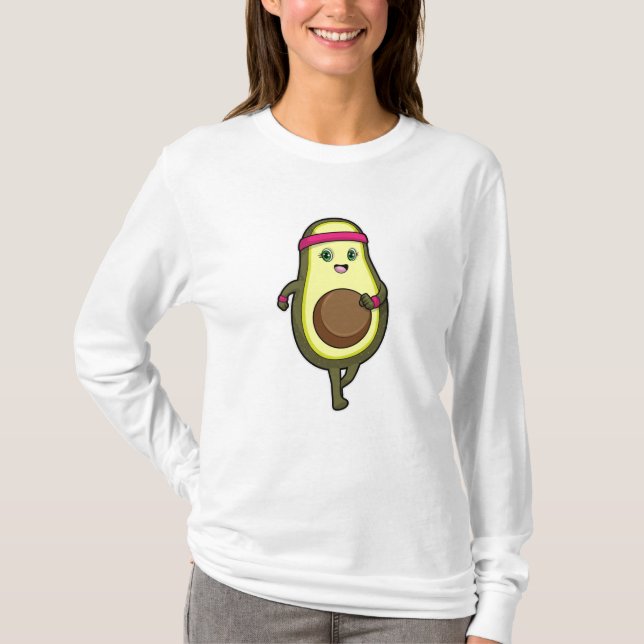 Avocado at Jogging with Headband T-Shirt (Front)