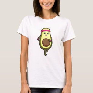 Avocado at Jogging with Headband T-Shirt