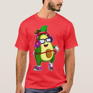 Avocado At Music With Headphone  T-Shirt