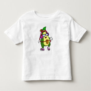 Avocado at Music with Headphone Toddler T-Shirt