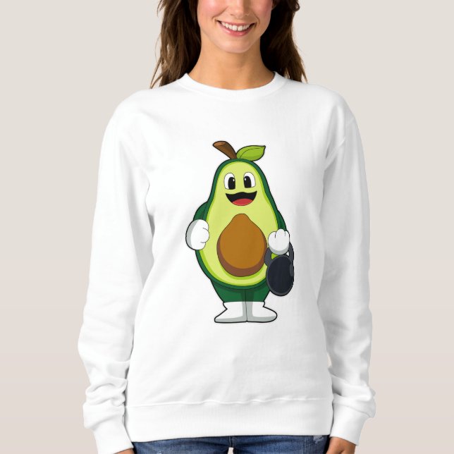 Avocado at Strength training with Dumbbells Sweatshirt (Front)