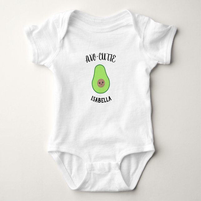 Avocado Avo-Cutie Personalized Baby Bodysuit (Front)