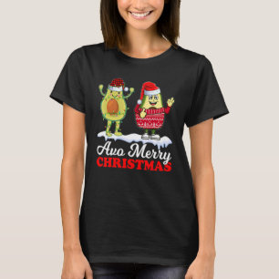 Avocado Avo Merry Christmas Lights Santa Avocado T-Shirt