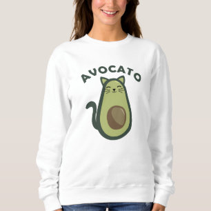 Avocado Avocado Cat Funny Food Green Sweatshirt